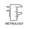 metrology line icon. Element of medicine icon with name for mobile concept and web apps. Thin line metrology icon can be used for