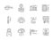 Metrology linear icons set