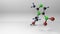 Metronidazole molecule 3D illustration.