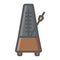 Metronome filled outline icon, music