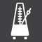 Metronome glyph icon, music and instrument,