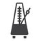 Metronome glyph icon, music and instrument
