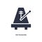 metronome icon on white background. Simple element illustration from music concept