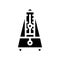 Metronome tool glyph icon vector illustration black