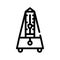 Metronome tool line icon vector illustration black