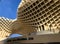 The Metropol Parasol, Incarnation Mushrooms, is a wooden structure designed by Jurgen Mayer, in Seville old quarter