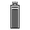 Metropolis building icon, outline style