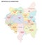 Metropolis of Greater Paris administrative and political vector map