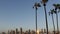 Metropolis urban skyline, highrise skyscrapers, San Diego Bay, California USA. Pacific ocean harbour in sunset light, view from