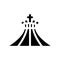 Metropolitan cathedral of blessed virgin mary, brazil glyph icon vector illustration