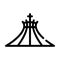 Metropolitan cathedral of blessed virgin mary, brazil line icon vector illustration