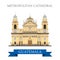 Metropolitan Cathedral of Saint James in Guatemala flat vector