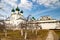 Metropolitan Garden in the Rostov Kremlin on a sunny day in spring.