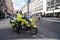 Metropolitan Police Officers on motorbikes waiting for Black Lives Matters crowd protesters to pass