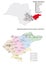 Metropolitan Region of Vale do ParaiÌba e Litoral Norte administrative vector map