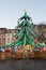 Metz, France, December 2023 Christmas market. It\\\'s the 3rd most beautiful in Europe