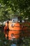 METZ, FRANCE/ EUROPE - SEPTEMBER 24: Barge moored in Metz Lorraine Moselle France on September 24, 2015