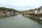 The Meuse river at the historic beautiful town of Dinant, Belgium