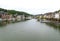 Meuse river at the impressive town of Dinant, Belgium