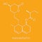 Mevastatin hypercholesterolemia drug molecule. Skeletal formula.