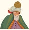 Mevlana Celaleddin Rumi is a symbol of tolerance and peace.barbaros