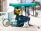 Mexican 3-wheel cargo bike street vendor in Progresso Yucatan