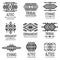 Mexican aztec symbols. Vintage tribal vector ornaments