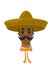 Mexican Bandit Flat Vector Illustration Icon Avatar