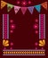 Mexican banner pennant with frame vector design