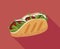 Mexican burrito delicious fast food icon