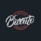 Mexican Burrito hand written lettering logo