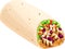 Mexican Burrito Isolated Vector Illustration