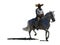 Mexican caballero on a white stallion clipart