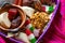 Mexican candies on pink background