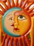 Mexican carving of the sun and the moon