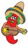Mexican chilli guitar player