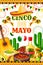 Mexican Cinco de Mayo vector fiesta poster