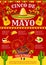 Mexican Cinco de Mayo vector holiday fiesta poster
