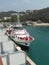 Mexican Coast Guard ship docked in port of Huatulco