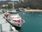 Mexican Coast Guard ship docked in port of Huatulco