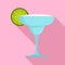 Mexican cocktail icon, flat style