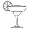 Mexican cocktail icon, outline style