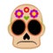 Mexican colored floral skull