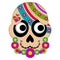 Mexican colored floral skull