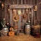 Mexican and cowboy hats fiesta anniversary smash cake backdrop