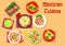 Mexican cuisine spicy snack and salad icon