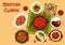 Mexican cuisine traditional lunch icon design