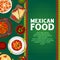 Mexican cuisine vector Mexico food cartoon poster