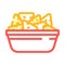 mexican dish potato snack color icon vector illustration