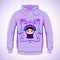 Mexican Doll with decorative ornaments hoodie print design template